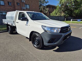 2019 Toyota Hilux TGN121R MY19 Workmate White 5 Speed Manual Cab Chassis.