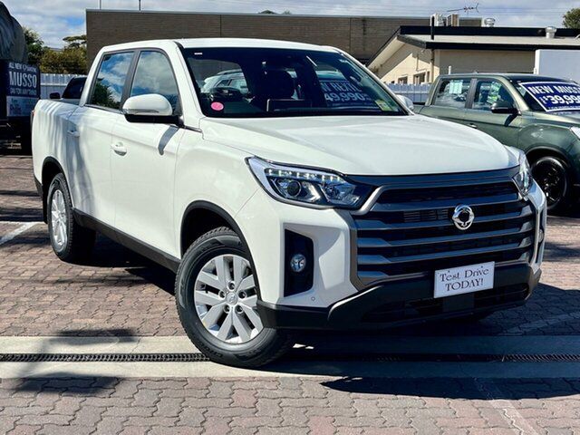 New Ssangyong Musso Q261 MY24 ELX Crew Cab Christies Beach, 2024 Ssangyong Musso Q261 MY24 ELX Crew Cab White 6 Speed Sports Automatic Utility