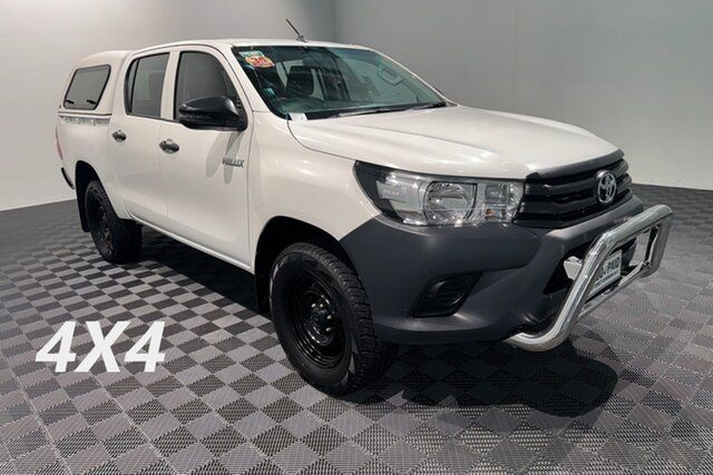 Used Toyota Hilux GUN125R Workmate Double Cab Acacia Ridge, 2018 Toyota Hilux GUN125R Workmate Double Cab Glacier White 6 speed Automatic Utility