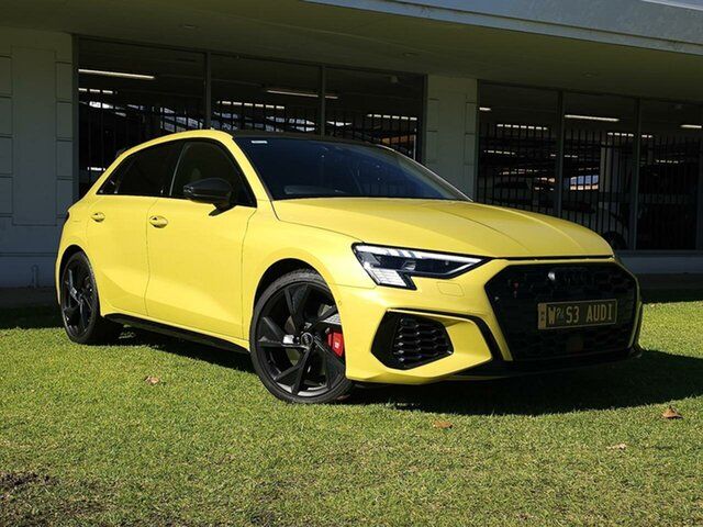 Used Audi S3 8Y GY MY24 Sportback S Tronic Quattro Victoria Park, 2023 Audi S3 8Y GY MY24 Sportback S Tronic Quattro Yellow 7 Speed Sports Automatic Dual Clutch