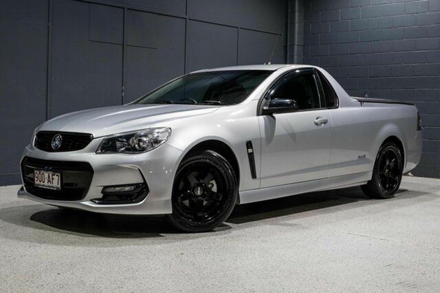 Used Holden Ute Vfii MY16 SV6 Black Edition Slacks Creek, 2016 Holden Ute Vfii MY16 SV6 Black Edition Silver 6 Speed Automatic Utility