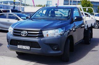 2019 Toyota Hilux GUN122R Workmate 4x2 Grey 5 Speed Manual Cab Chassis.
