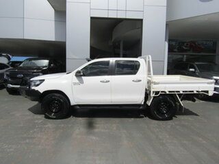 2015 Toyota Hilux GUN126R SR (4x4) White 6 Speed Automatic Dual Cab Chassis.