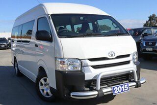 2015 Toyota HiAce KDH223R Commuter High Roof Super LWB White 4 Speed Automatic Bus