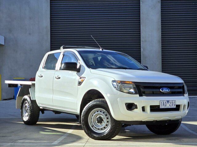 Used Ford Ranger PX XL Hi-Rider Thomastown, 2013 Ford Ranger PX XL Hi-Rider White 6 Speed Sports Automatic Cab Chassis