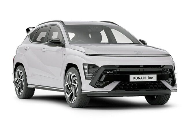 New Hyundai Kona SX2.V1 MY24 Premium 2WD N Line Springwood, 2024 Hyundai Kona SX2.V1 MY24 Premium 2WD N Line Cyber Grey 1 Speed Constant Variable Wagon