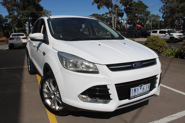 Used Ford Kuga TF Trend PwrShift AWD West Footscray, 2014 Ford Kuga TF Trend PwrShift AWD White 6 Speed Sports Automatic Dual Clutch Wagon