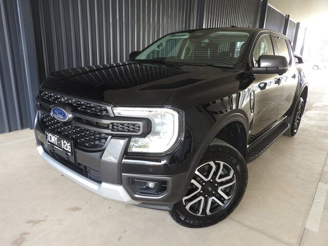 Used Ford Ranger PY 2024.00MY Sport Bendigo, 2023 Ford Ranger PY 2024.00MY Sport Black 10 Speed Sports Automatic Double Cab Pick Up