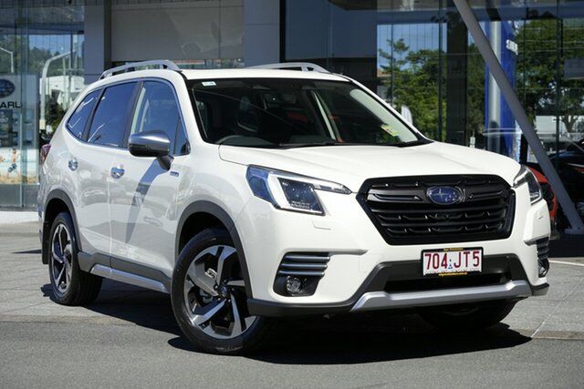 Demo Subaru Forester S5 MY24 Hybrid S CVT AWD Mount Gravatt, 2024 Subaru Forester S5 MY24 Hybrid S CVT AWD Crystal White Pearl 7 Speed Constant Variable Wagon