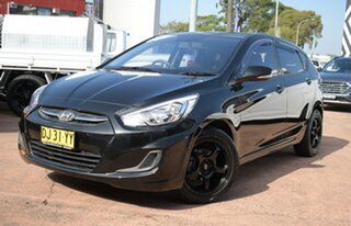 2015 Hyundai Accent RB2 MY15 Active Black 4 Speed Automatic Hatchback.