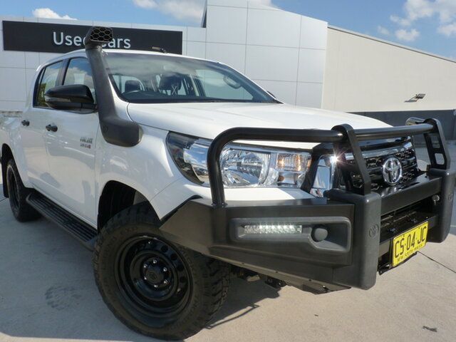 Pre-Owned Toyota Hilux GUN126R SR Double Cab Blacktown, 2019 Toyota Hilux GUN126R SR Double Cab Glacier White 6 Speed Sports Automatic Utility