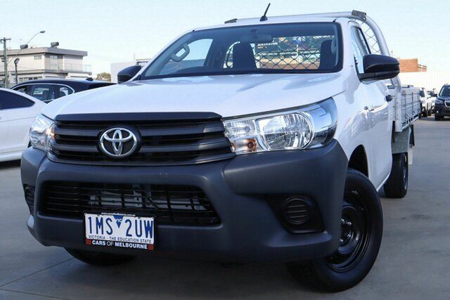 Used Toyota Hilux TGN121R Workmate 4x2 Coburg North, 2018 Toyota Hilux TGN121R Workmate 4x2 White 6 Speed Sports Automatic Cab Chassis