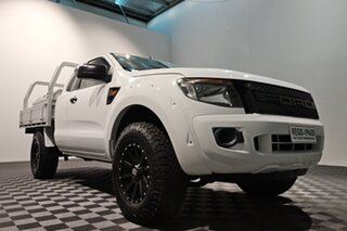 2013 Ford Ranger PX XL Hi-Rider White 6 speed Automatic Cab Chassis.