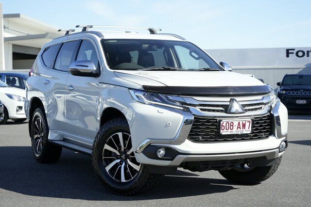 Pre-Owned Mitsubishi Pajero Sport QE MY19 Exceed North Lakes, 2019 Mitsubishi Pajero Sport QE MY19 Exceed White 8 Speed Sports Automatic Wagon