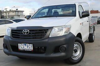 2014 Toyota Hilux TGN16R MY14 Workmate 4x2 White 4 Speed Automatic Cab Chassis.