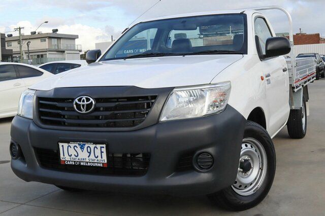 Used Toyota Hilux TGN16R MY14 Workmate 4x2 Coburg North, 2014 Toyota Hilux TGN16R MY14 Workmate 4x2 White 4 Speed Automatic Cab Chassis