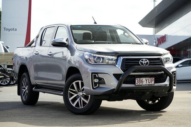 Used Toyota Hilux GUN126R SR5 Double Cab Woolloongabba, 2019 Toyota Hilux GUN126R SR5 Double Cab Silver Sky 6 Speed Manual Utility