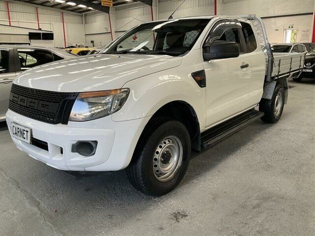 Used Ford Ranger PX XL 2.2 Hi-Rider (4x2) Smithfield, 2013 Ford Ranger PX XL 2.2 Hi-Rider (4x2) White 6 Speed Automatic Super Cab Chassis