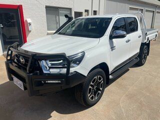 2023 Toyota Hilux GUN126R SR5 (4x4) Glacier White 6 Speed Automatic Double Cab Chassis.