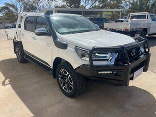 2023 Toyota Hilux GUN126R SR5 (4x4) Glacier White 6 Speed Automatic Double Cab Chassis.