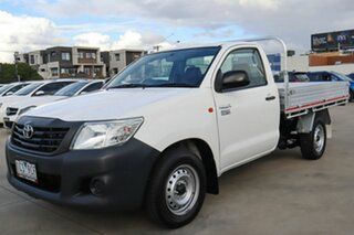 2014 Toyota Hilux TGN16R MY14 Workmate 4x2 White 4 Speed Automatic Cab Chassis