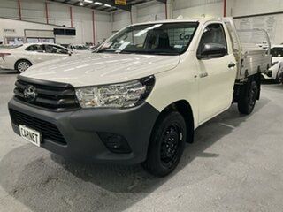 2022 Toyota Hilux TGN121R Workmate (4x2) White 5 Speed Manual Cab Chassis.