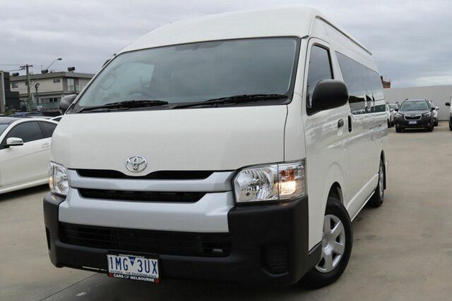 Used Toyota HiAce TRH223R Commuter High Roof Super LWB Coburg North, 2018 Toyota HiAce TRH223R Commuter High Roof Super LWB White 6 Speed Automatic Bus
