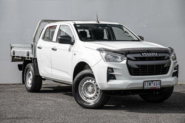 Pre-Owned Isuzu D-MAX RG MY21 SX Crew Cab Keysborough, 2020 Isuzu D-MAX RG MY21 SX Crew Cab White 6 Speed Sports Automatic Cab Chassis