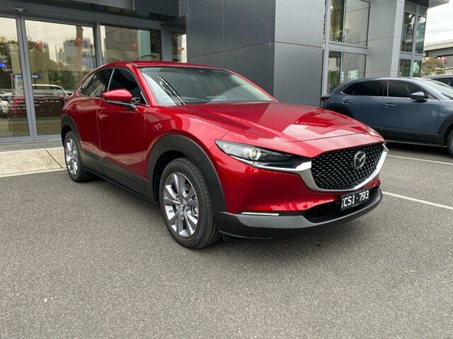 Demo Mazda CX-30 DM2WLA G25 SKYACTIV-Drive Touring South Melbourne, 2023 Mazda CX-30 DM2WLA G25 SKYACTIV-Drive Touring Soul Red Crystal 6 Speed Sports Automatic Wagon