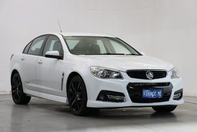 Used Holden Commodore VF MY14 SS Storm Victoria Park, 2014 Holden Commodore VF MY14 SS Storm White 6 Speed Sports Automatic Sedan