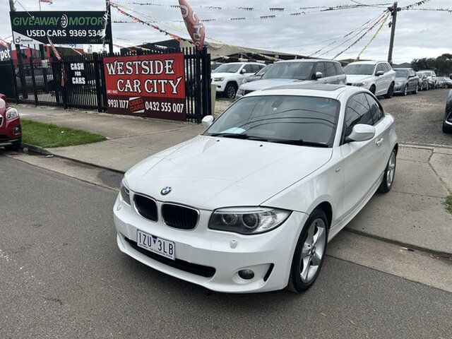 Used BMW 120i E82 MY12 Hoppers Crossing, 2012 BMW 120i E82 MY12 White 6 Speed Automatic Coupe