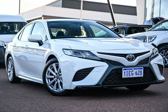Pre-Owned Toyota Camry ASV70R Ascent Sport Wangara, 2018 Toyota Camry ASV70R Ascent Sport Glacier White 6 Speed Sports Automatic Sedan