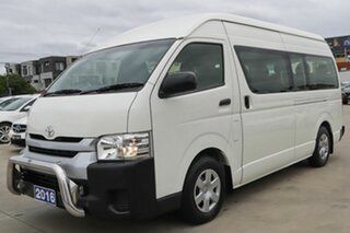 2016 Toyota HiAce TRH223R Commuter High Roof Super LWB White 6 Speed Automatic Bus