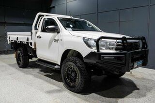 2019 Toyota Hilux GUN126R MY19 Upgrade SR (4x4) White 6 Speed Manual Cab Chassis
