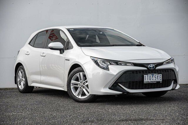 Pre-Owned Toyota Corolla ZWE211R Ascent Sport E-CVT Hybrid Keysborough, 2020 Toyota Corolla ZWE211R Ascent Sport E-CVT Hybrid White 10 Speed Constant Variable Hatchback