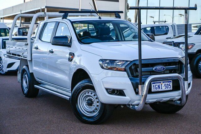 Pre-Owned Ford Ranger PX MkII 2018.00MY XL Hi-Rider Wangara, 2018 Ford Ranger PX MkII 2018.00MY XL Hi-Rider Glacier White 6 Speed Sports Automatic Cab Chassis