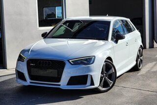 2016 Audi RS 3 8V MY16 Sportback S Tronic Quattro White 7 Speed Sports Automatic Dual Clutch.