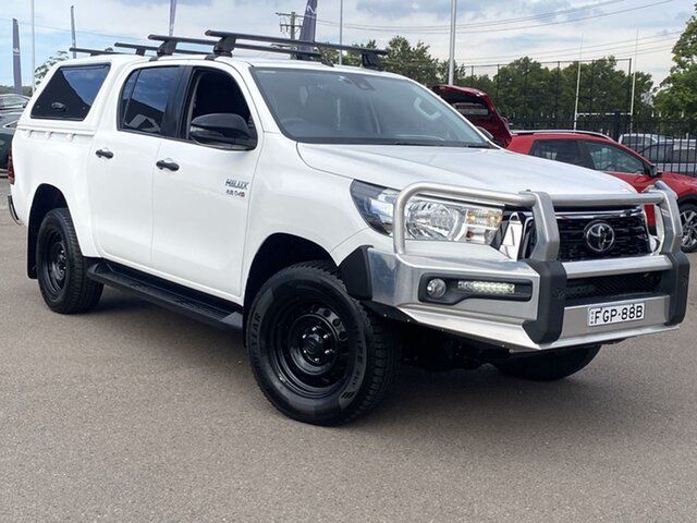 Pre-Owned Toyota Hilux GUN126R SR Double Cab Cardiff, 2019 Toyota Hilux GUN126R SR Double Cab White 6 Speed Sports Automatic Utility