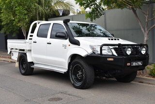 2015 Toyota Hilux KUN26R MY14 SR Double Cab White 5 Speed Automatic Cab Chassis