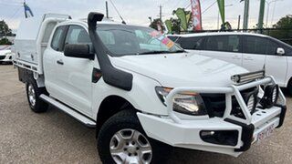 2014 Ford Ranger PX XL 3.2 (4x4) White 6 Speed Manual Super Cab Chassis.