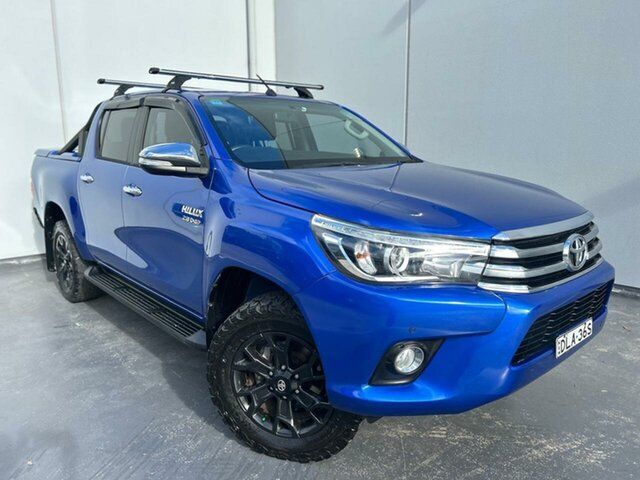 Used Toyota Hilux GUN126R SR5 Double Cab Liverpool, 2016 Toyota Hilux GUN126R SR5 Double Cab Blue 6 Speed Sports Automatic Utility