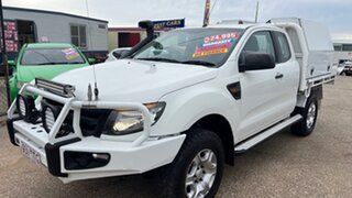 2014 Ford Ranger PX XL 3.2 (4x4) White 6 Speed Manual Super Cab Chassis.