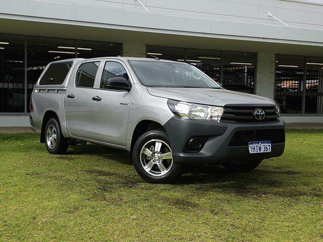 Used Toyota Hilux TGN121R Workmate Double Cab 4x2 Victoria Park, 2021 Toyota Hilux TGN121R Workmate Double Cab 4x2 Silver 6 Speed Sports Automatic Utility