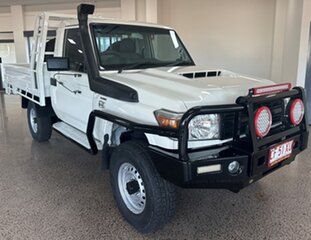 2019 Toyota Landcruiser VDJ79R Workmate White 5 Speed Manual Cab Chassis.