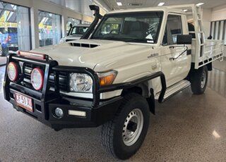 2019 Toyota Landcruiser VDJ79R Workmate White 5 Speed Manual Cab Chassis