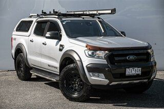 2017 Ford Ranger PX MkII Wildtrak Double Cab Silver 6 Speed Sports Automatic Utility.