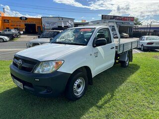 2008 Toyota Hilux TGN16R MY09 Workmate 4x2 White 5 Speed Manual Cab Chassis.