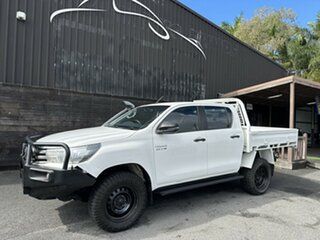 2017 Toyota Hilux GUN126R SR Double Cab White 6 Speed Sports Automatic Cab Chassis