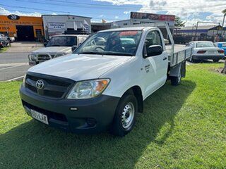 2008 Toyota Hilux TGN16R MY08 Workmate 4x2 White 5 Speed Manual Cab Chassis.