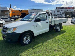 2008 Toyota Hilux TGN16R MY09 Workmate 4x2 White 5 Speed Manual Cab Chassis.